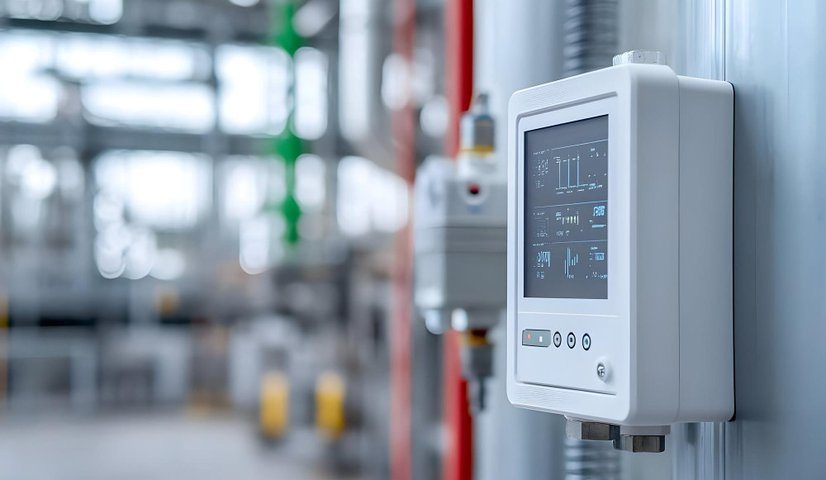 Smart building automation control panel with digital thermostat display